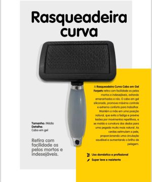 Rasqueadeira Media Curva Cabo em Gel Forpets