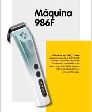 Maquina de Tosa ForPets  986F Verde/Branco 5 Vel Bivolt