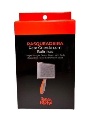 Rasqueadeira Reta Grande C/ Bolinha Lança Bicho