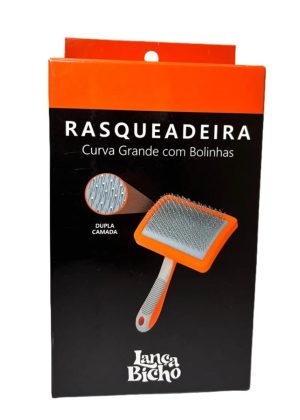 Rasqueadeira Curva Grande C/ Bolinha Lança Bicho
